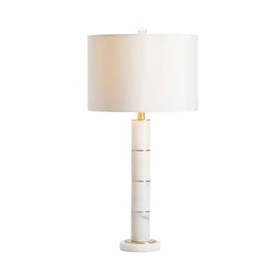 Marble Column Table Lamp - 30x15x15