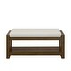 preview thumbnail 4 of 5, 40" Accent Bench with Lower Shelf Shoe Rack, Padded Seating & Removable Cushion Entryway Storage