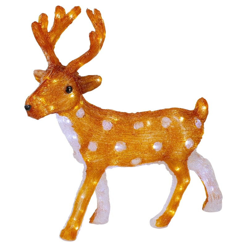 24" Lighted Commercial Grade Acrylic Reindeer with Antlers Christmas Display Decoration