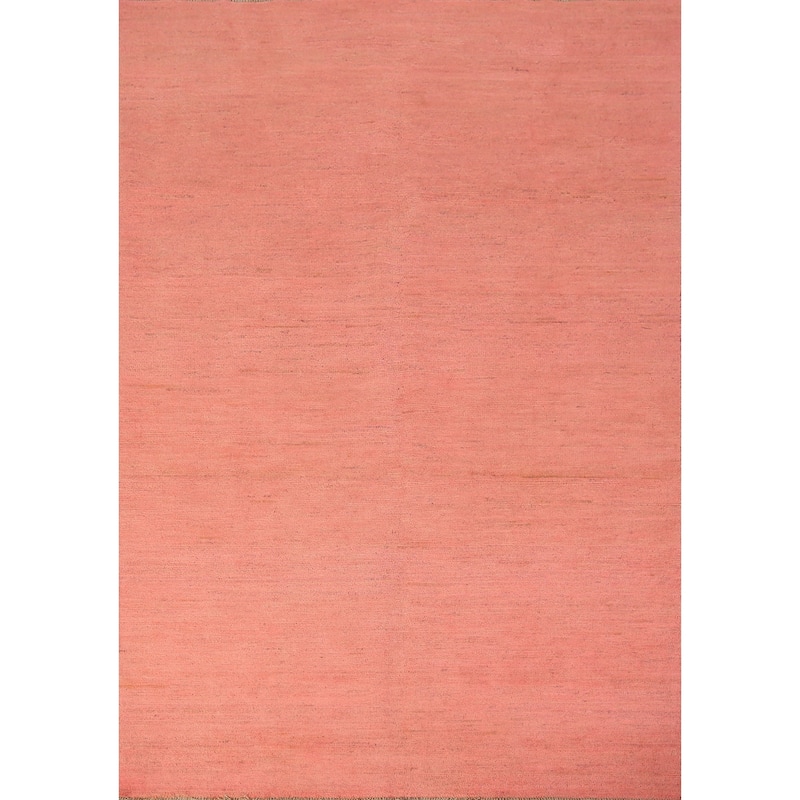 Pink Modern Gabbeh Oriental Area Rug Handmade Wool Carpet - 4'11" x 6'7"
