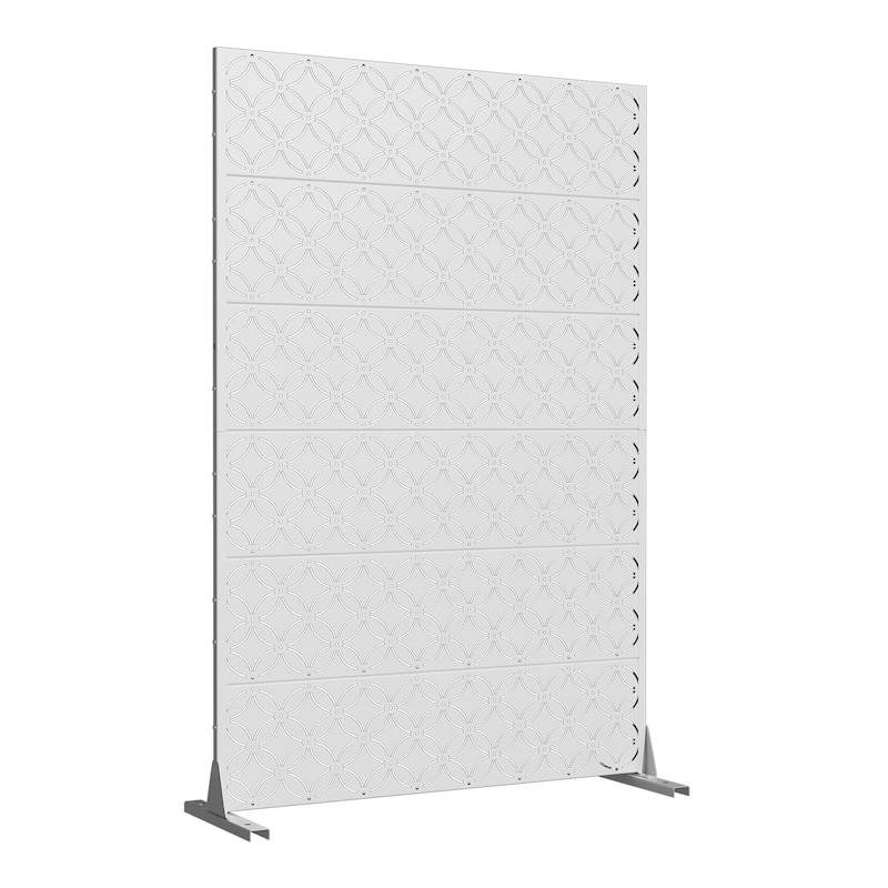 Dovelina 6ft.x 4ft. Outdoor Freestanding Metal Privacy Screen Decorative Garden Fence - 72"x47"