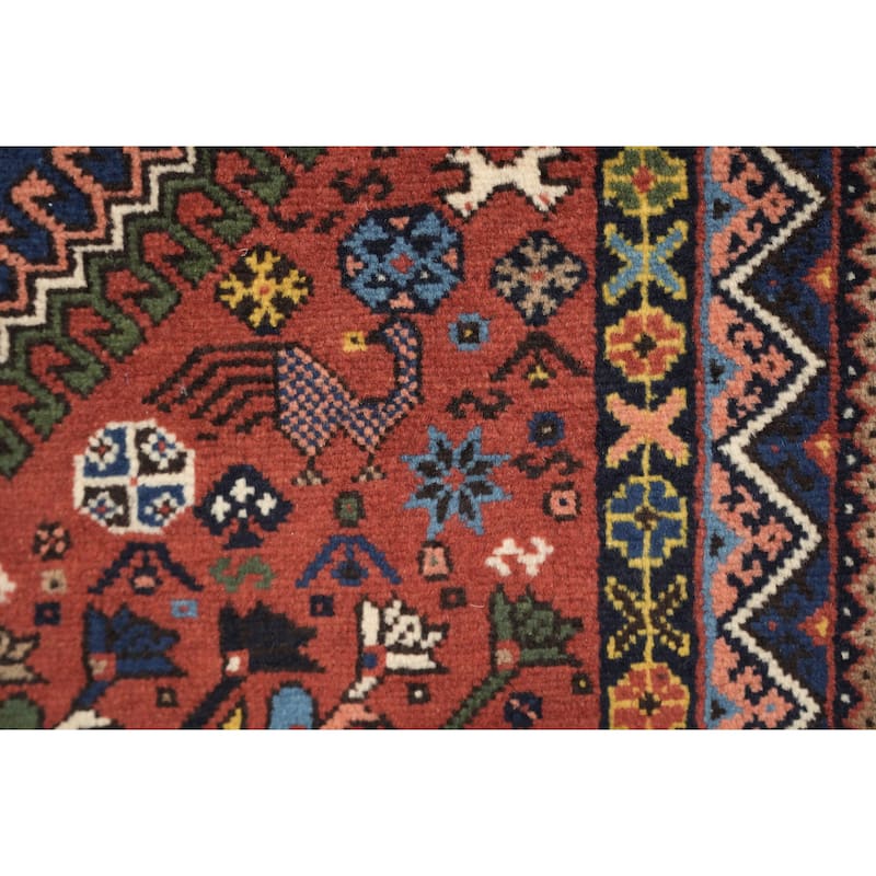 Hand Knotted Oriental 100% Wool Carpet Traditional Tribal Oranges & Rust Yalameh Area Rug - 13' 1'' X 10' 0''