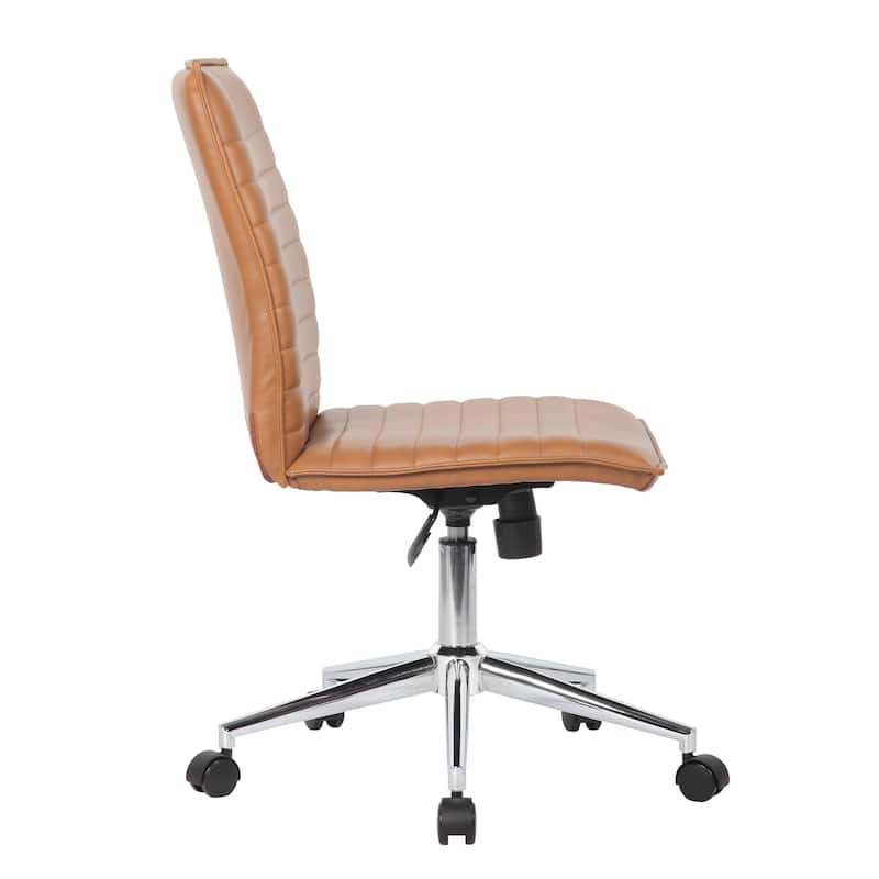 Boss Office Products Black Vinyl Armless Hospitality Chair
