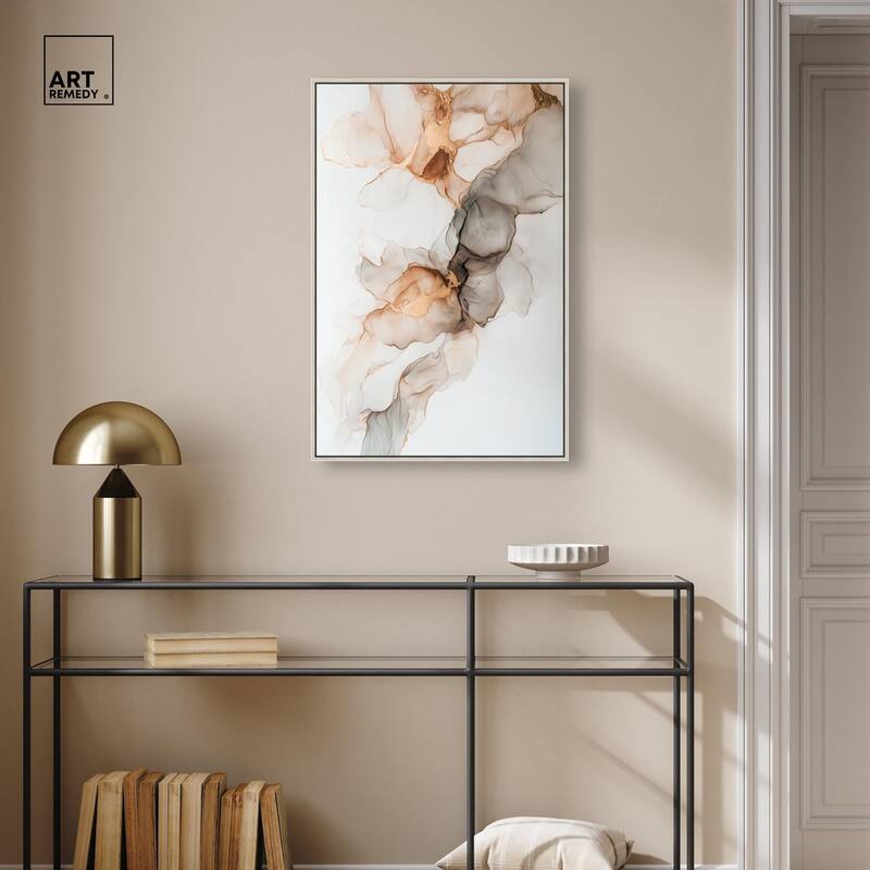 Smoky Gold Drift Canvas by Art Remedy
