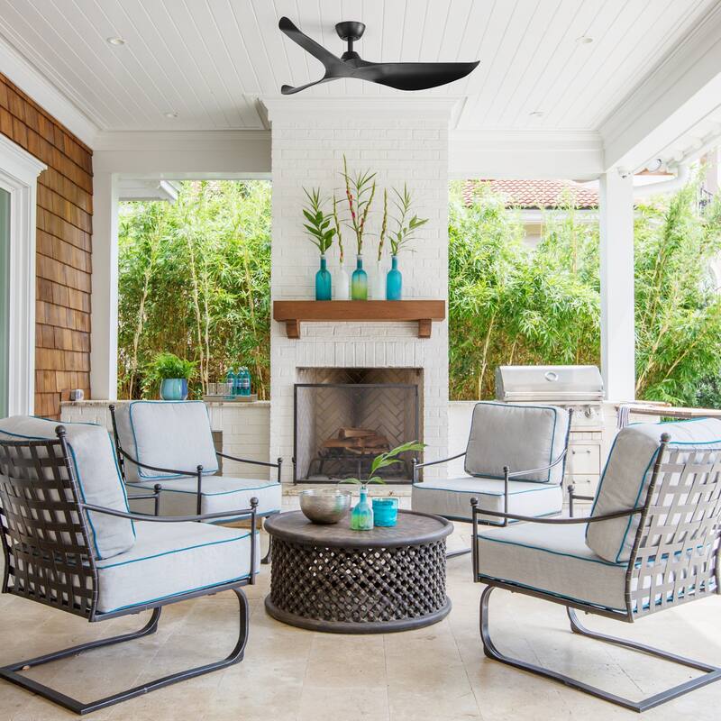 38 Inch Ceiling Fan Without Light ABS Blades Powerful Dc Motor With 1/4/8H Timer for Living Room,Bedroom