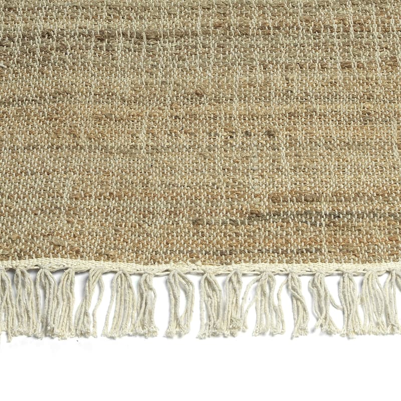 Natural Jute Black Hand-Made Indoor Area Rug