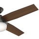 preview thumbnail 4 of 16, Hunter 52" Dempsey Ceiling Fan w/LED Light Kit, Handheld Remote - Contemporary, Transitional