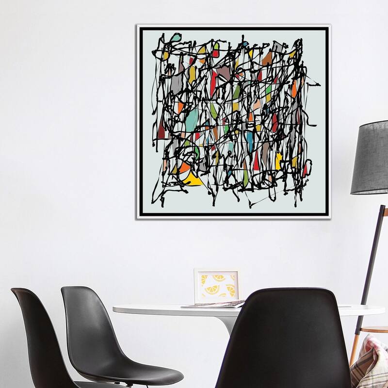 iCanvas "Pollock Wink II" by Angel Estevez Framed Canvas Print