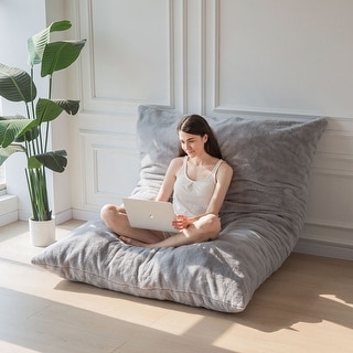 Floor Faux Fur Pillow Bean Bag Lounger - Bed Bath & Beyond - 40200901