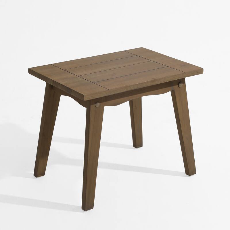 Casual Teak Wood Large 7-Piece Outdoor Patio Conversation Set