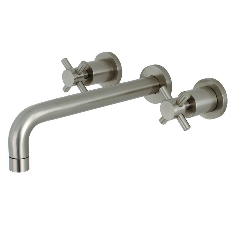 Kingston Brass Concord 3-Hole Wall Mount Roman Tub Faucet - Brushed Nickel