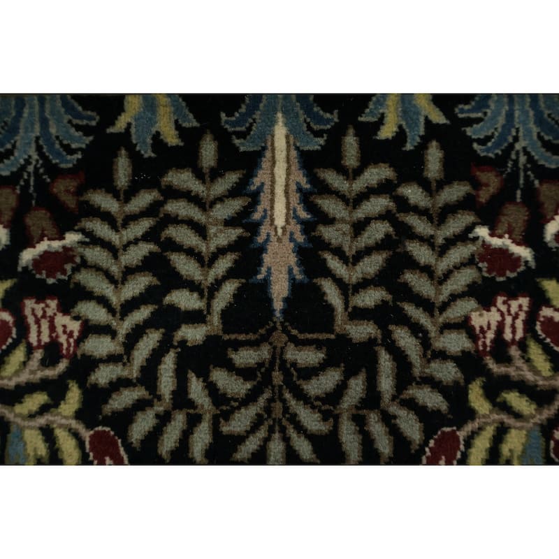 Hand Knotted Oriental 100% Wool Carpet Traditional Floral Beige & Ivories Tabriz Area Rug - 8' 5'' X 8' 1''