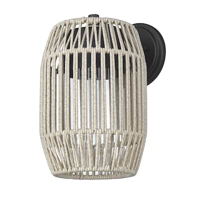 Golden Lighting 6073-OWM Seabrooke 12" Tall Outdoor Wall Sconce