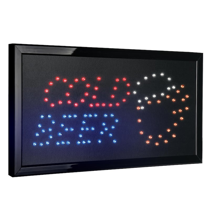 Licensed Cold Beer Framed Flashing LED Marquee Wall Sign (19"x10") - Multi - 19" x 10"