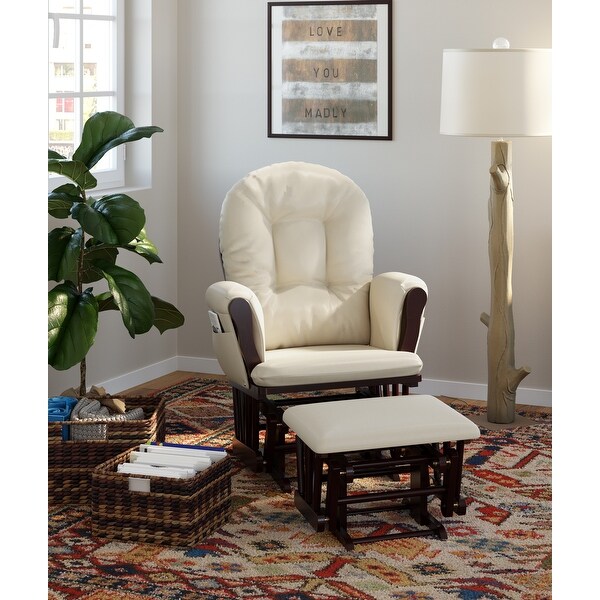 storkcraft hoop glider and ottoman set