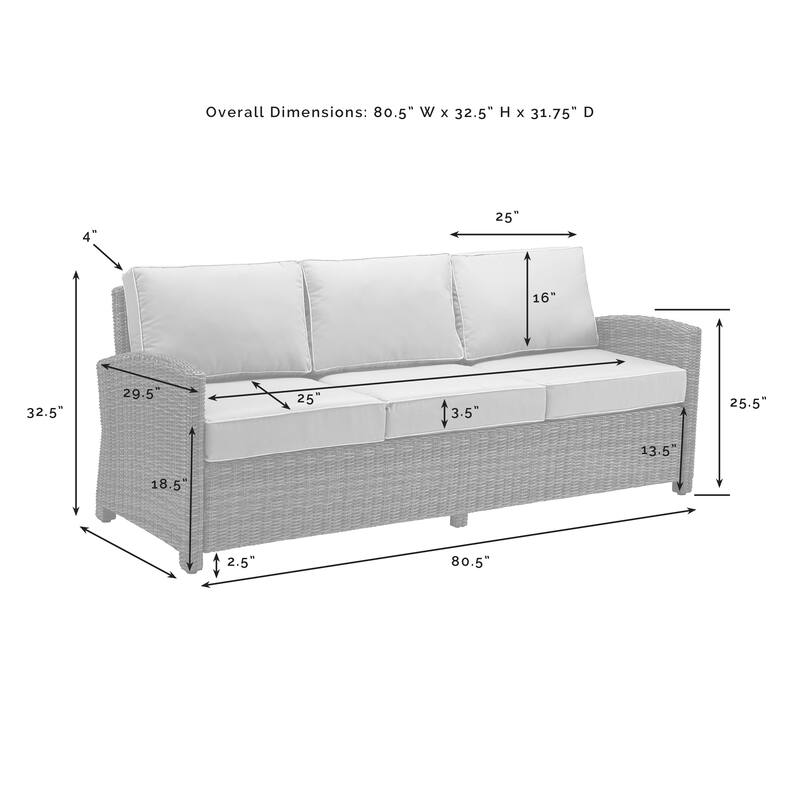 Crosley Bradenton 5Pc Swivel Rocker And Sofa Set