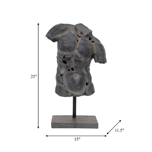 Sagebrook Home Modern Neutral Unique Cracked Man Torso Sagebrook Home Modern Neutral Unique Cracked Man Torso