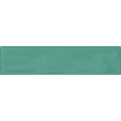 TileHQ 3" x 12" Ceramic Wall Tile in Glossy Caribbean Teal (48 PC per Carton) (12.00 SQFT per Carton)