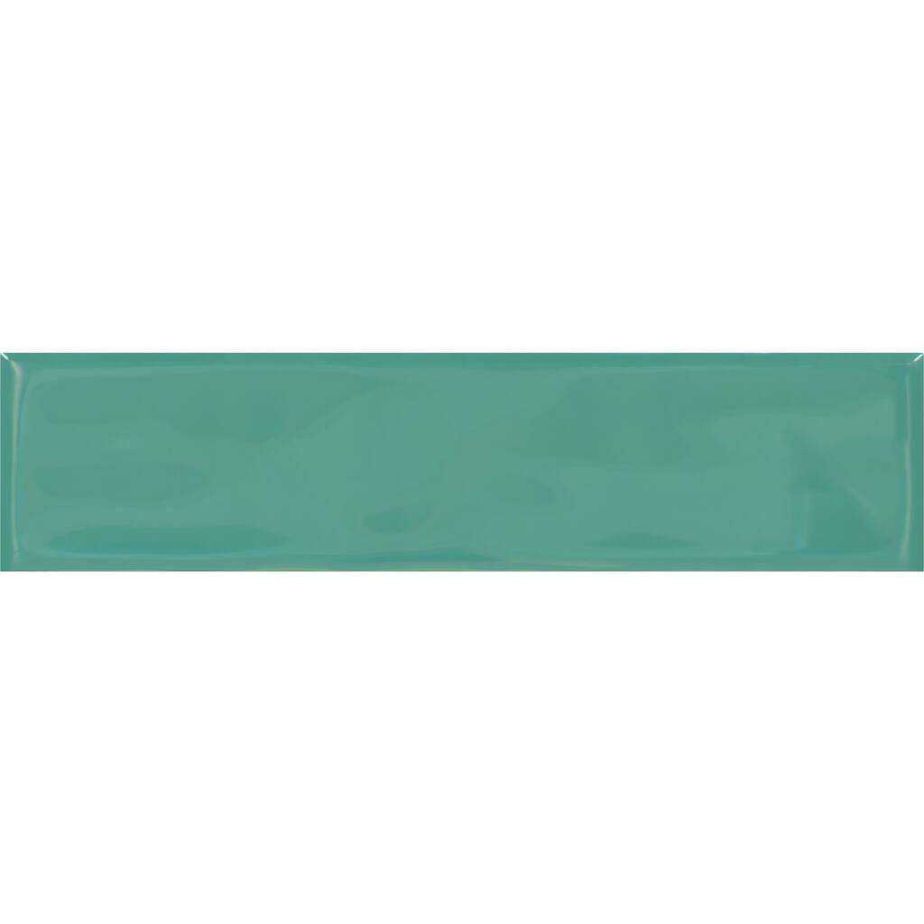TileHQ 3" x 12" Ceramic Wall Tile in Glossy Caribbean Teal (48 PC per Carton) (12.00 SQFT per Carton)