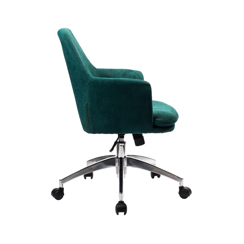 Porthos Home Nala Velvet Office Chair with Arms, Adjustable Seat