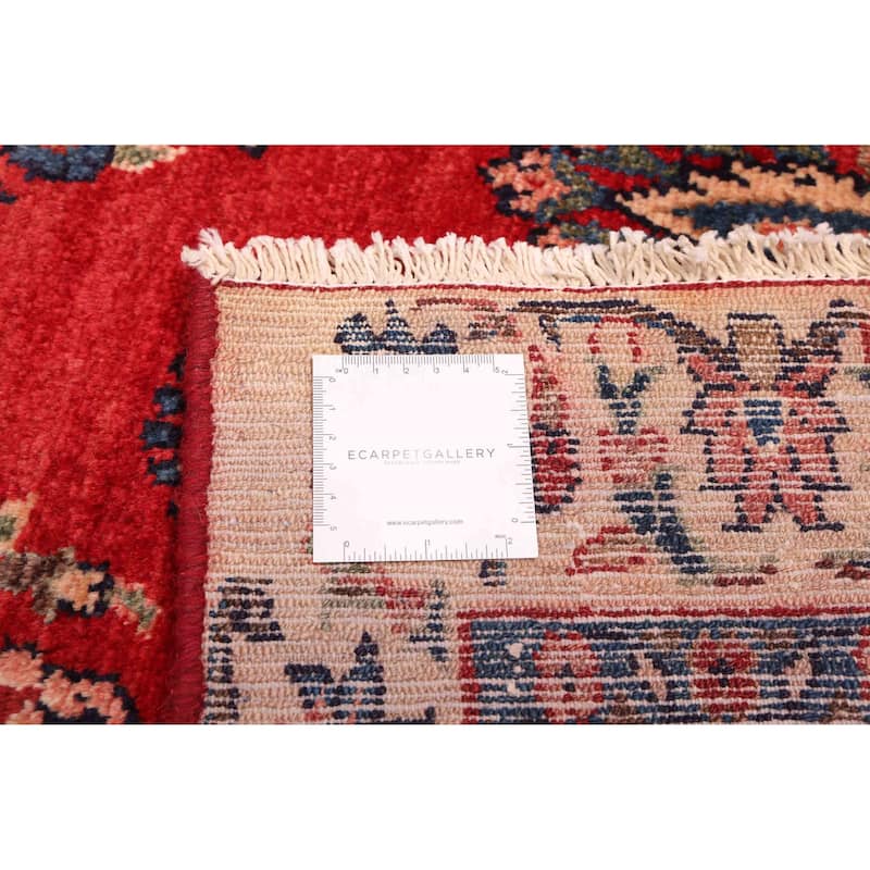 ECARPETGALLERY Hand-knotted Andelz Red Wool Rug - 3'11 x 7'7