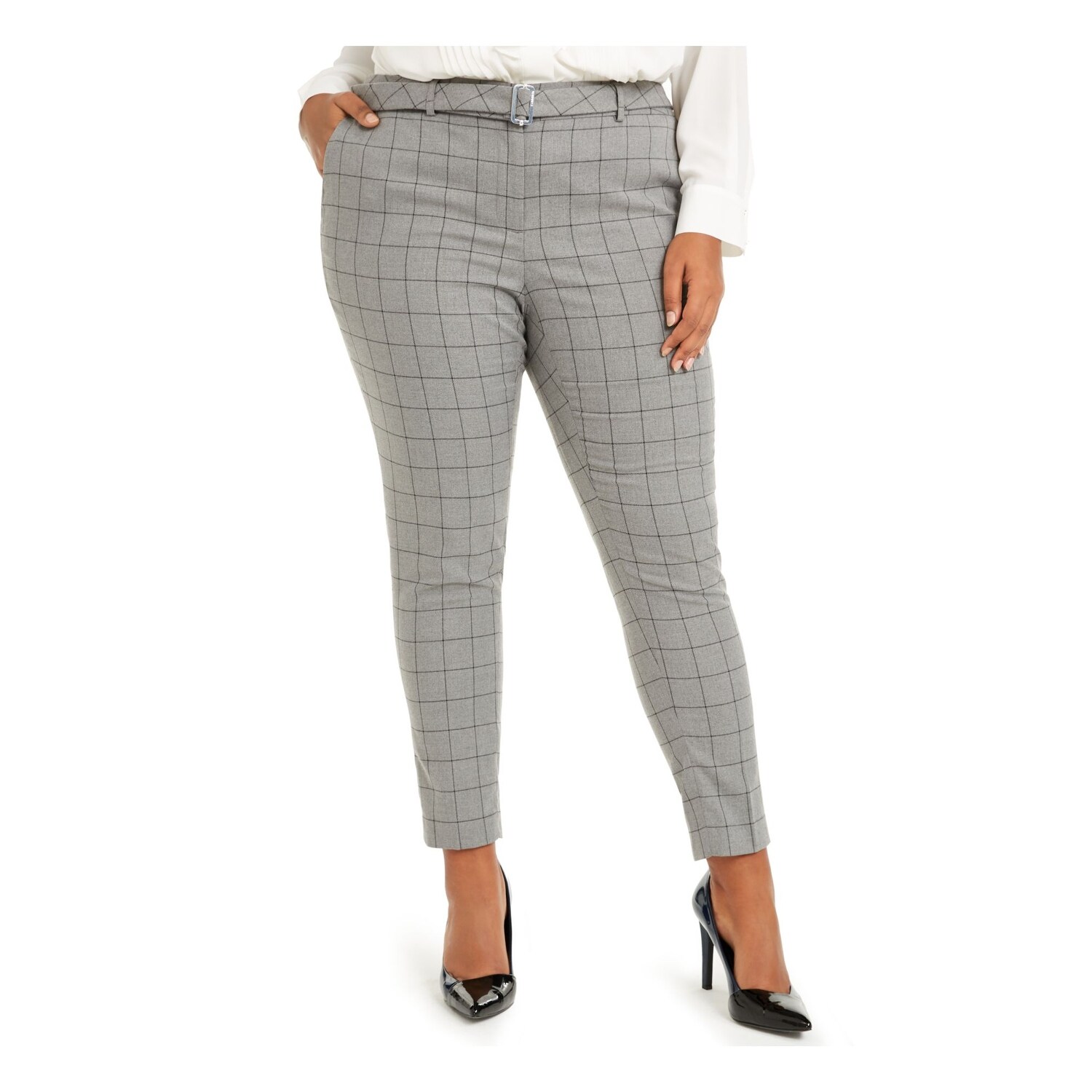 checked work pants