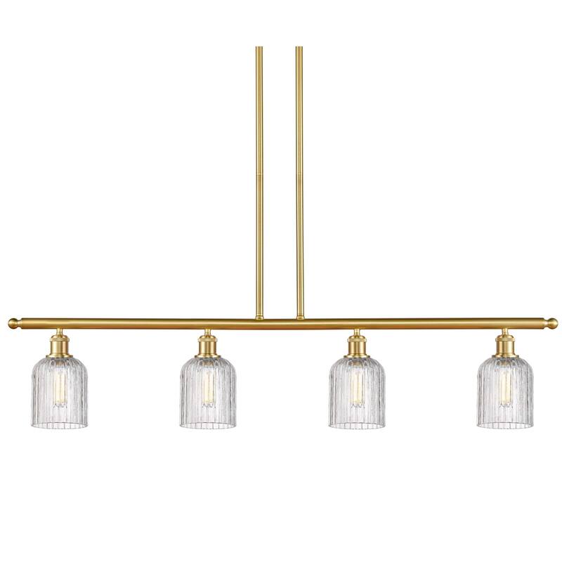 Innovations Lighting 516-4I-10-48 Bridal Veil Pendant Bridal Veil 4 - Satin Gold / Clear
