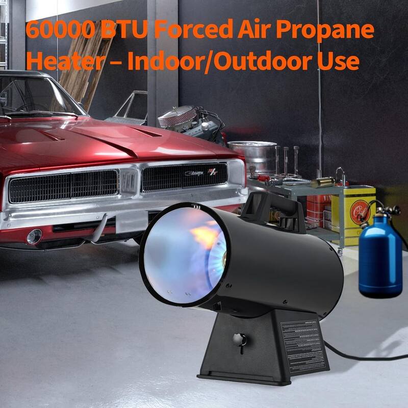 60,000 BTU Forced Air Propane Heater, with Regulator