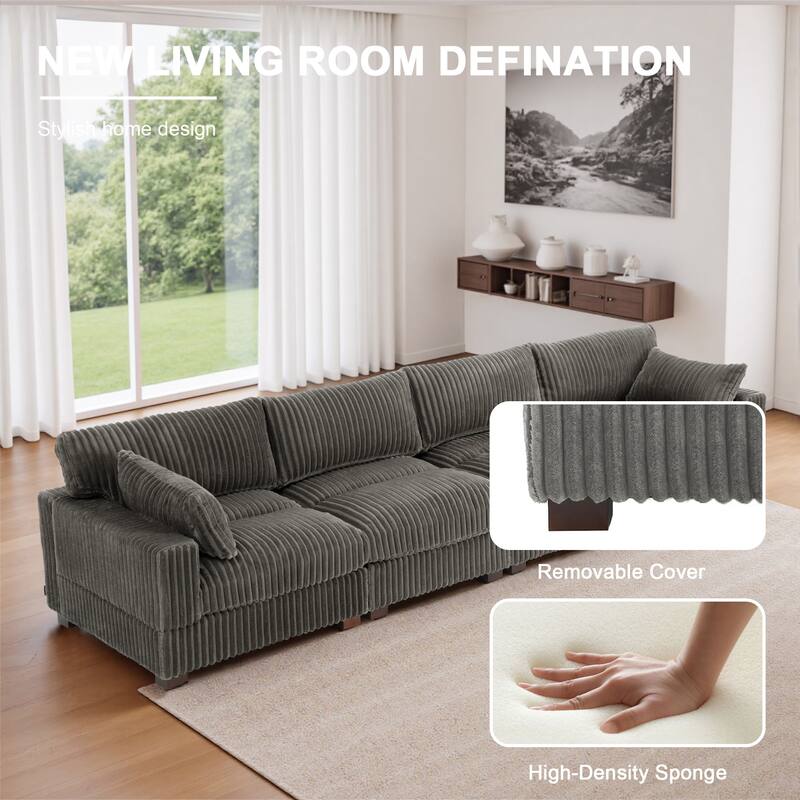 U-shaped Modular Sectional Set Upholstered Sofa Couch