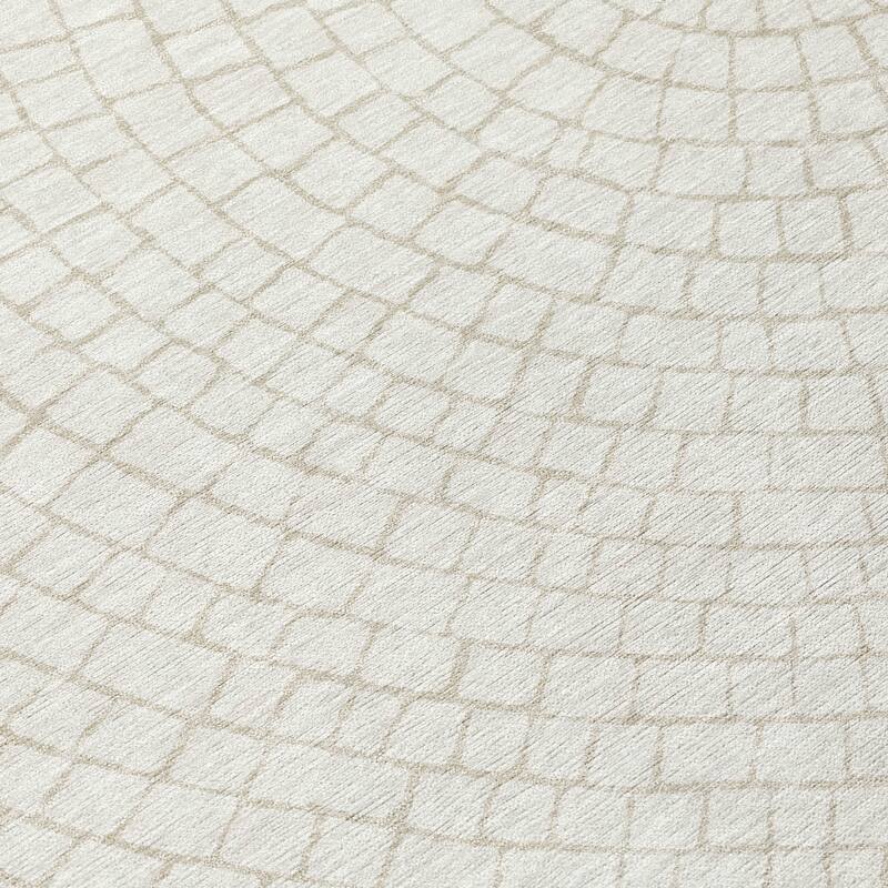 Machine Washable Indoor/ Outdoor Modern Gravity Chantille Rug