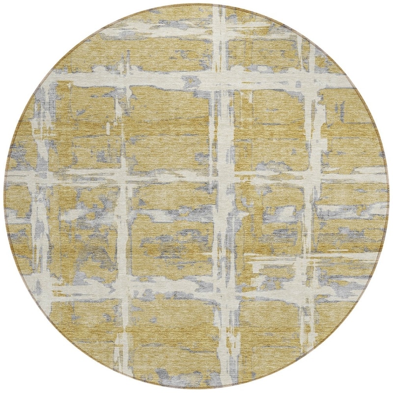 HomeRoots Striped Transitional Rectangle Outdoor Rug