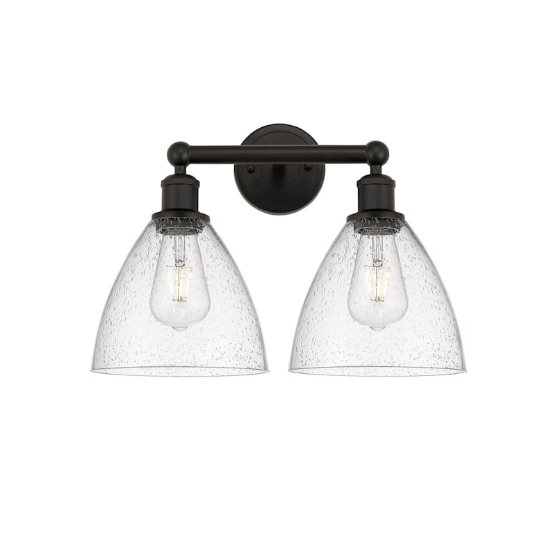 Innovations Lighting 616-2W-12-17 Bristol Vanity Bristol Glass 2 Light - Oil Rubbed Bronze / Seedy