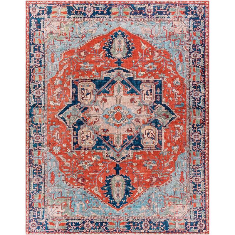 Livabliss Traditional Iris Medallion Area Rug