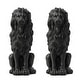preview thumbnail 22 of 55, Glitzhome MGO Majestic Sitting Guardian Lion Statues Porch Sculpture Outdoor Indoor Set of 2 28" H Black