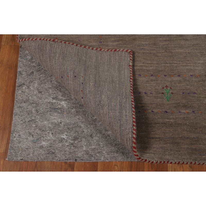 Hand Knotted Oriental 100% Wool Carpet Tribal Animal Pictorial Brown Gabbeh Area Rug - 7' 11'' X 5' 1''