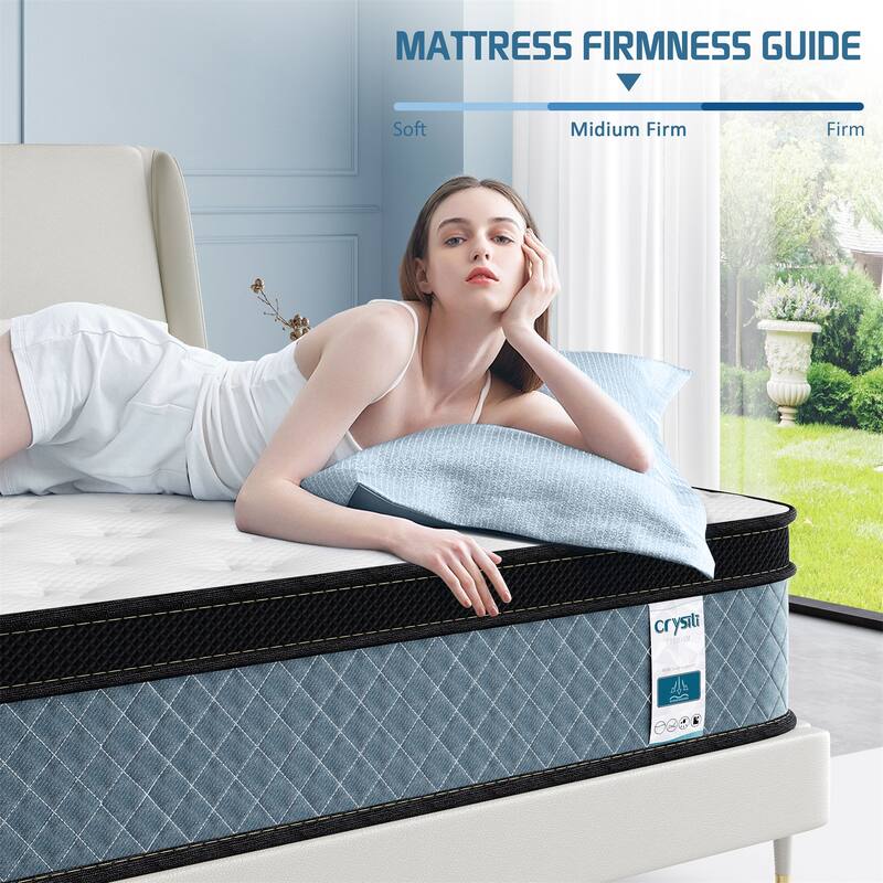 8" Cooling Medium Hybrid Memory Foam Mattress In a Box
