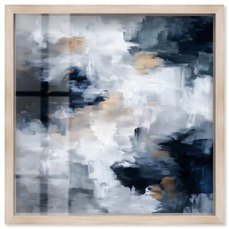 Midnight and Ivory II Shadowbox by Art Remedy - Natural - 24" x 24"