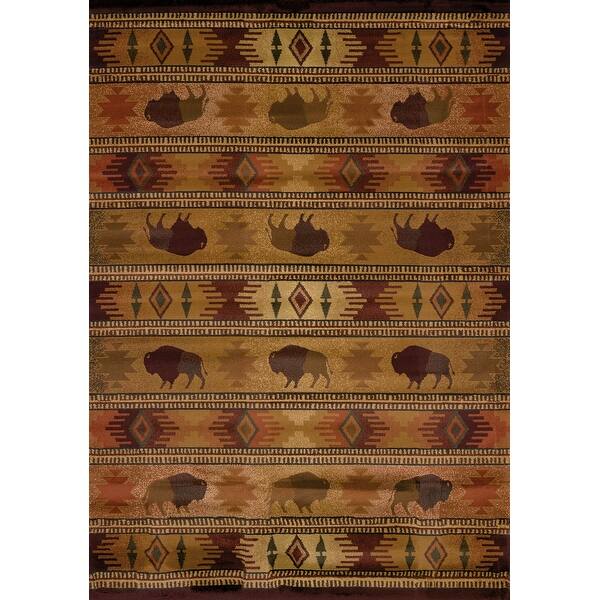 Shop Ridgeland Buffalo Country Area Rug 7 10 X 10 6 8 X 11 Overstock 12729231