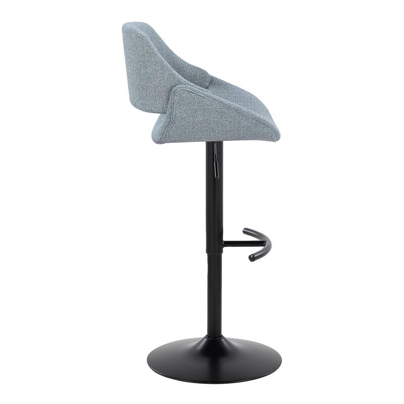 Silver Orchid Svellingen Adjustable Bar Stool with Rounded T Footrest - Set of 2