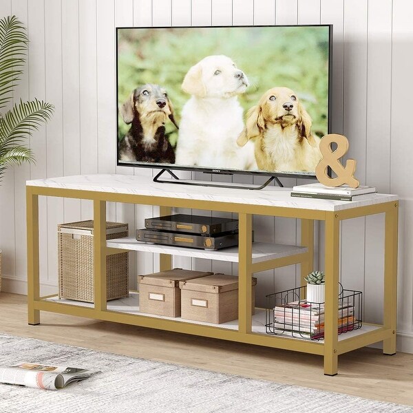 59 Inches Tv Stands, 3-Tier TV Console for TVs Up to 60", Sofa Console Entryway Table for Living Room. Opens flyout.
