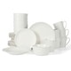 preview thumbnail 1 of 9, Martha Stewart 30 Piece Basket Weave New Bone China Embossed Porcelain Dinnerware Set