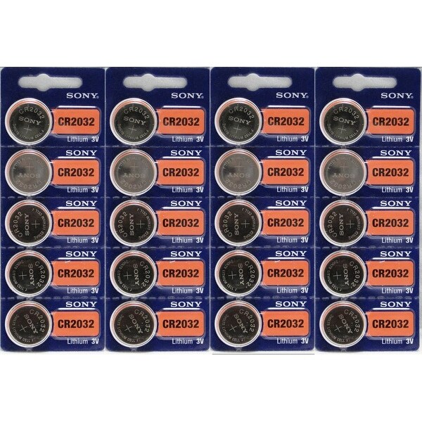 Sony 3V Lithium CR2032 Batteries (4 Blisters of 5), 20 Cells