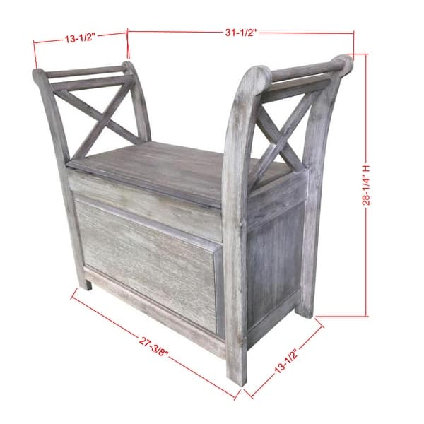 Ellis Storage Bench with Xframe arms Bed Bath & Beyond 31690779