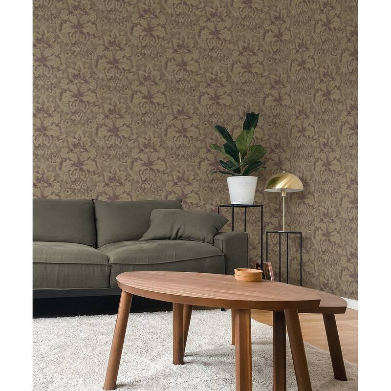 Seabrook Designs Brutus Floral Damask Unpasted Wallpaper