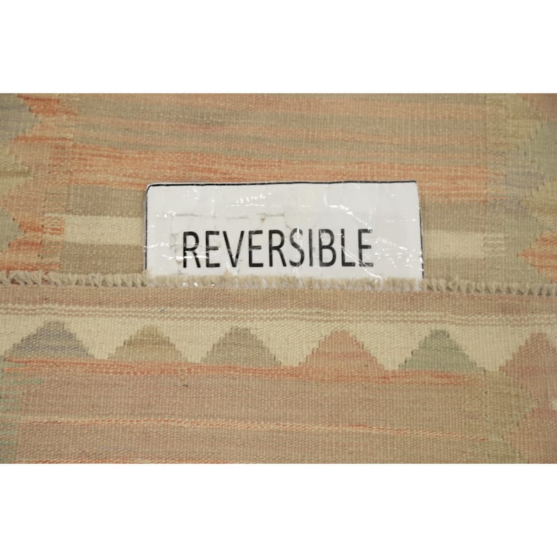 Hand Woven Oriental 100% Wool Carpet Southwestern Tribal Oranges & Rust Kilim Area Rug - 4' 3'' X 2' 3''