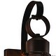 preview thumbnail 6 of 5, VAXCEL Chatham 12 in. H 1-Light Burnished Bronze Coastal Outdoor Wall Sconce, Steel, Clear Seeded Glass Shade