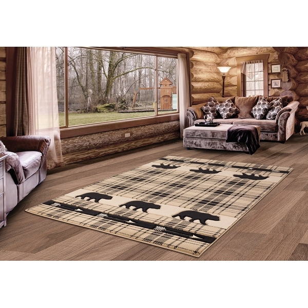 Westfield Home Graham Bear Mountain Hand-Carved Area Rug. Opens flyout.