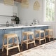 preview thumbnail 100 of 124, Robias 24.5" Rattan Rectangular Counter Stool