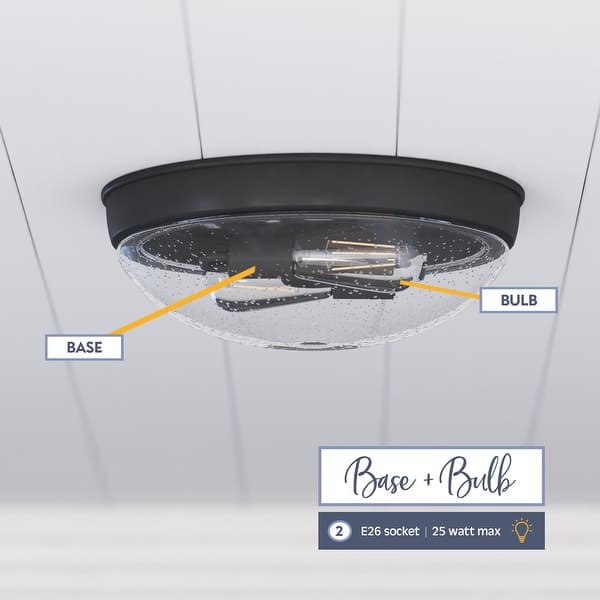 dimension image slide 3 of 7, Prominence Home Madalyn, Flushmount Light Fixture