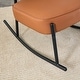 preview thumbnail 23 of 44, Roomfitters Teddy Suede Rocking Chair with Gold Legs, Cushioned Modern Accent Chair for Living Room or Office